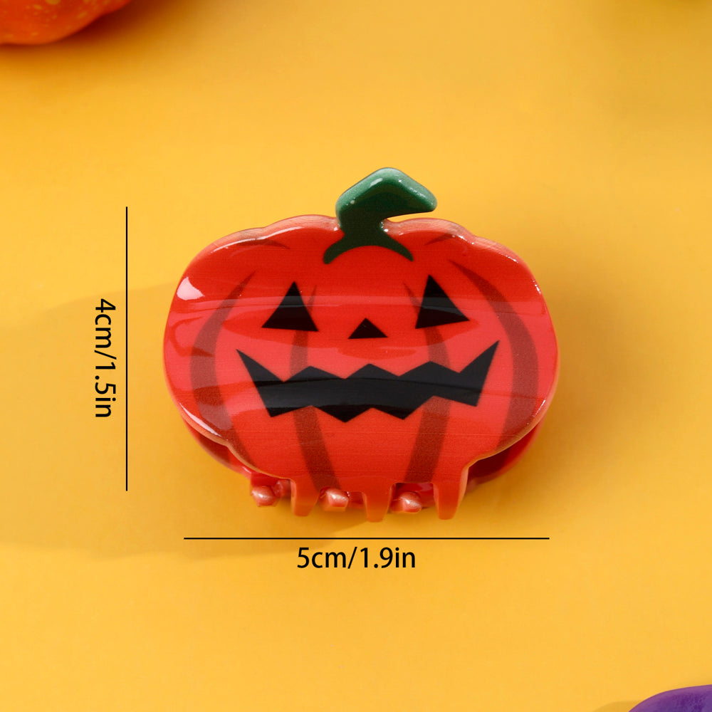 Halloween Pumpkin Hair Claw Clips