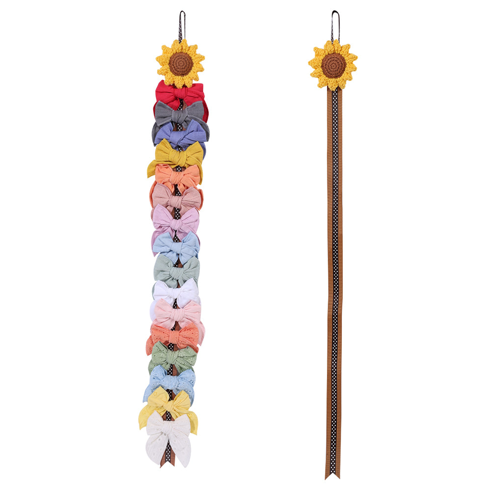 1Pc Sunflower Hair Bow Clips Holder Organizer