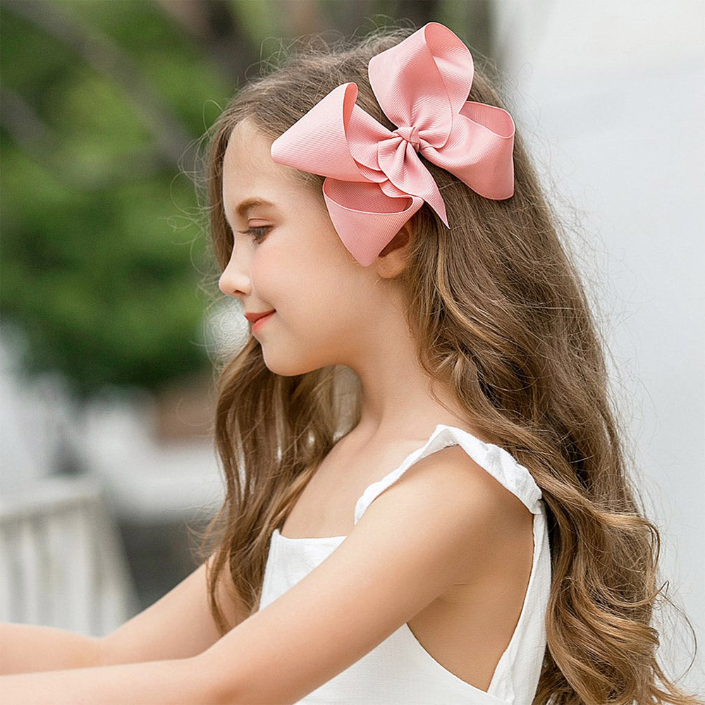 30PCS 6 inch Solid Color Grosgrain Hair Bows