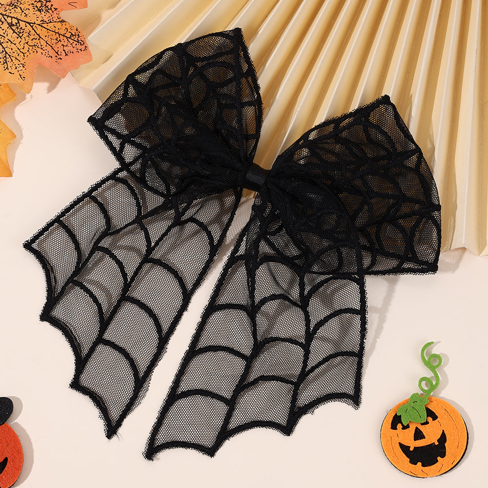 Mesh Boutique Hair Bow Clip Halloween Hair Clip for Girls Kids