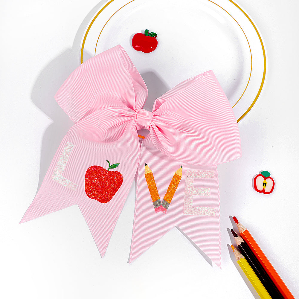 12Pcs Back To School Cheer Bows With Clips