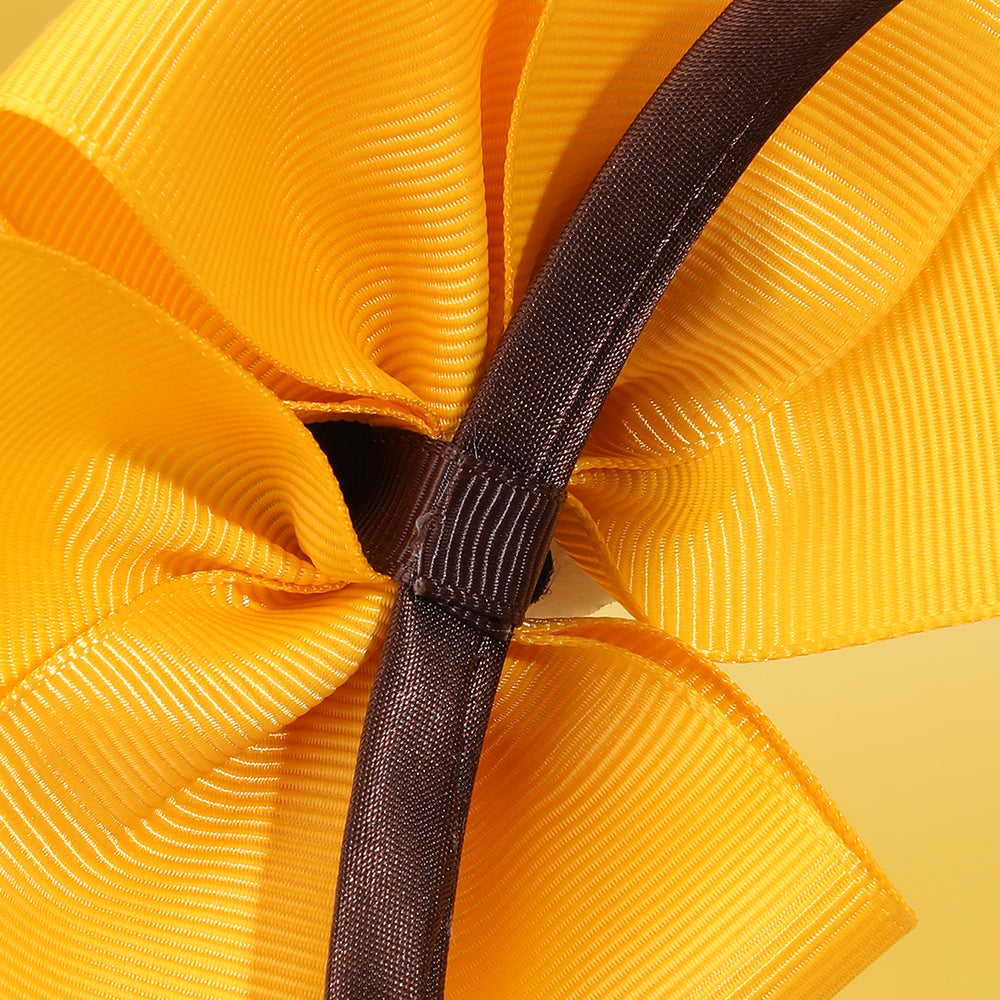 Thanksgiving Hedgehog Bow Satin Headbands