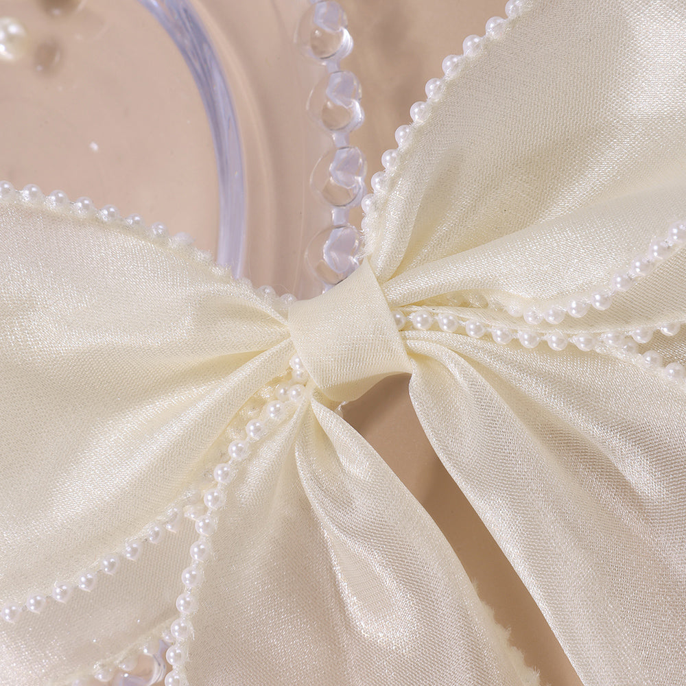 Pearl large Hair Bow Clips for Women