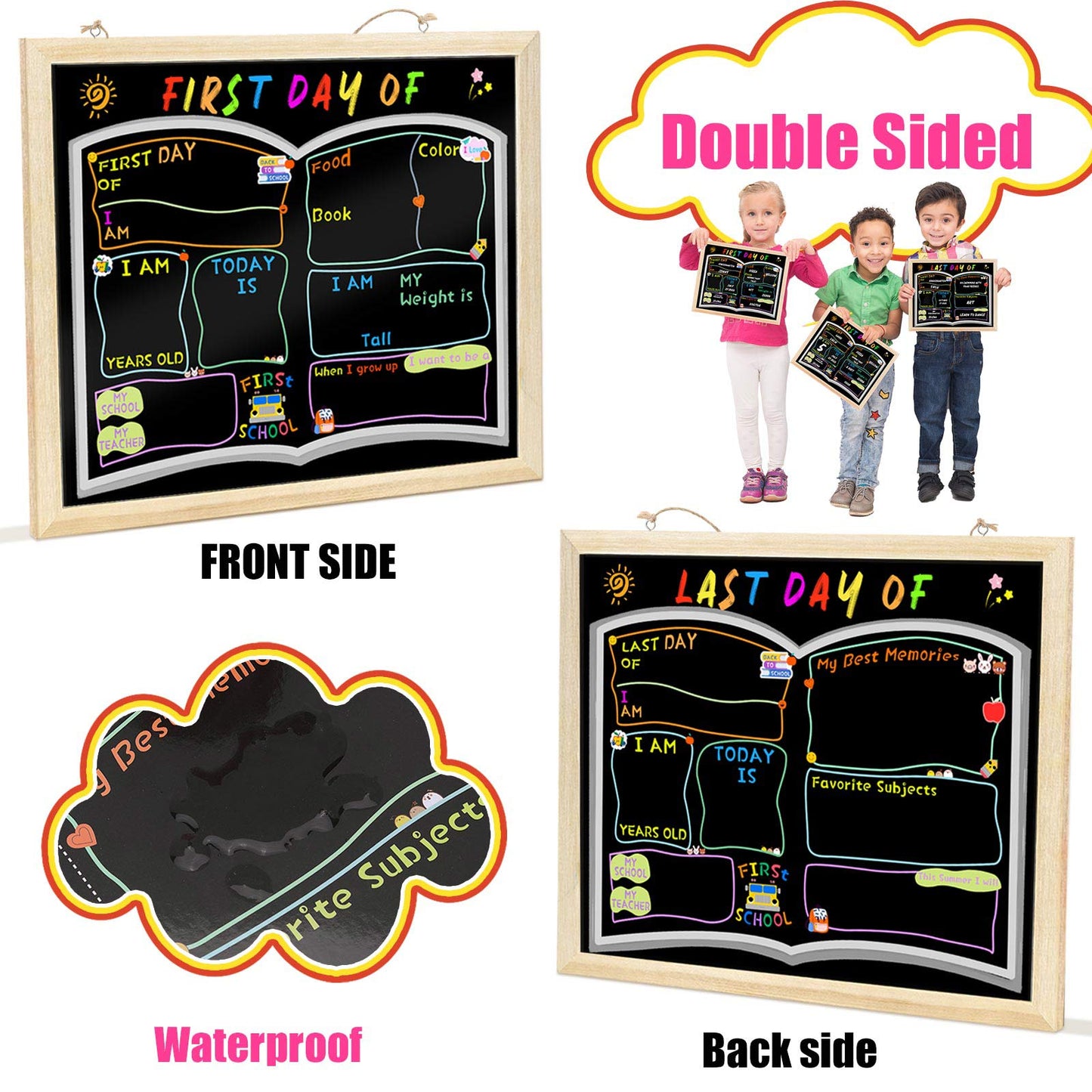 1PC First & Last Day of School Chalkboard