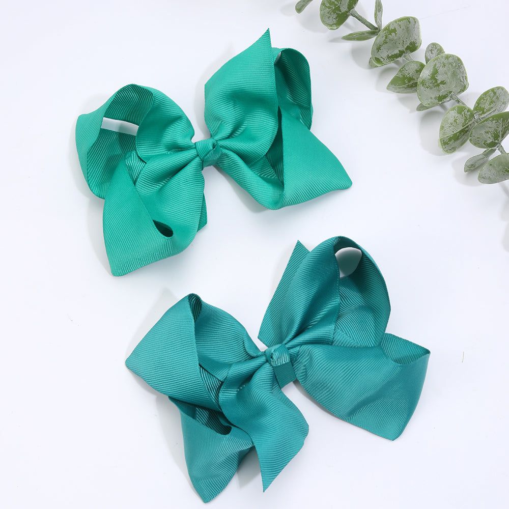 30PCS 6 inch Solid Color Grosgrain Hair Bows