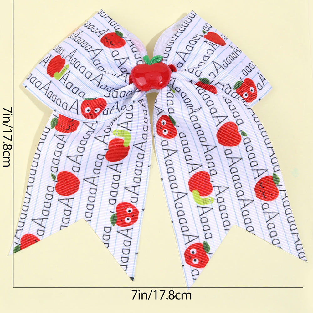 20Pcs 7" Back To School Cheer Bows with Clips
