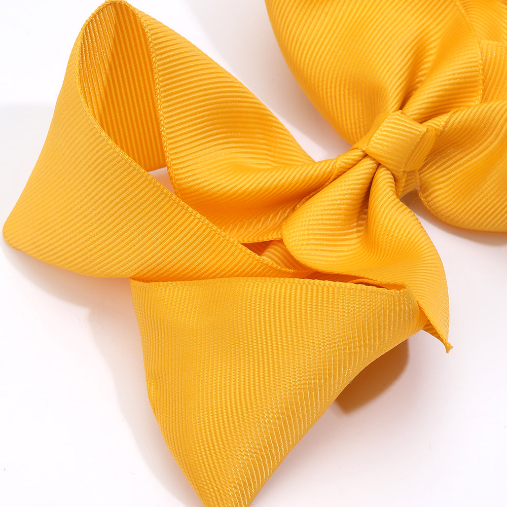 30PCS 6 inch Solid Color Grosgrain Hair Bows
