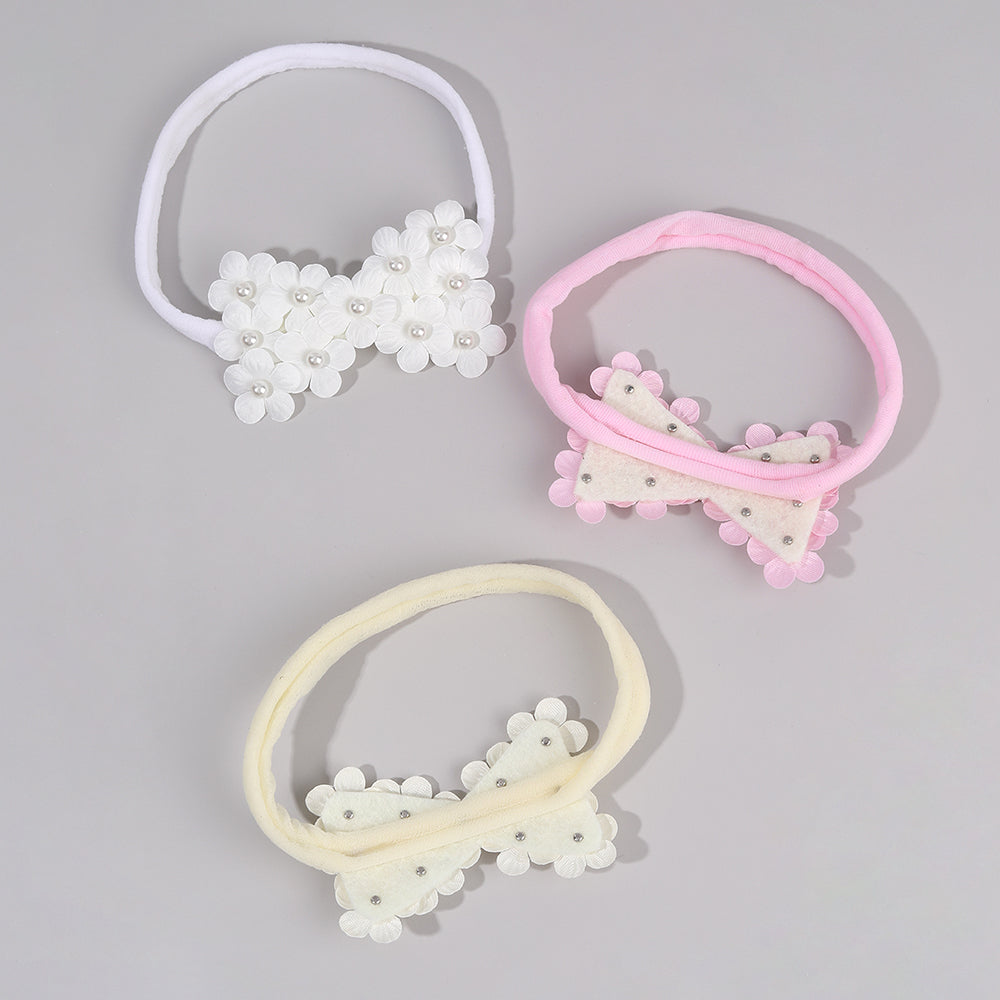 Baby Flower Nylon Headband Fabric Hair Bow Hairband Toddler
