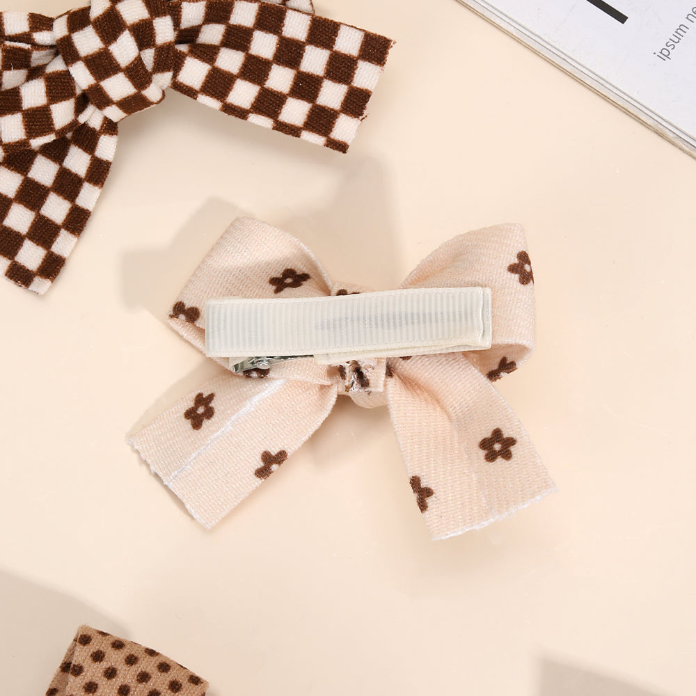 10pcs/set Fabric Pigtail Hair Bows Clips