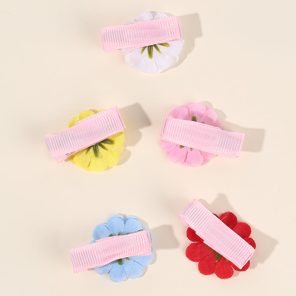 6Pcs Multi Colors Mini Flower Hair Pins