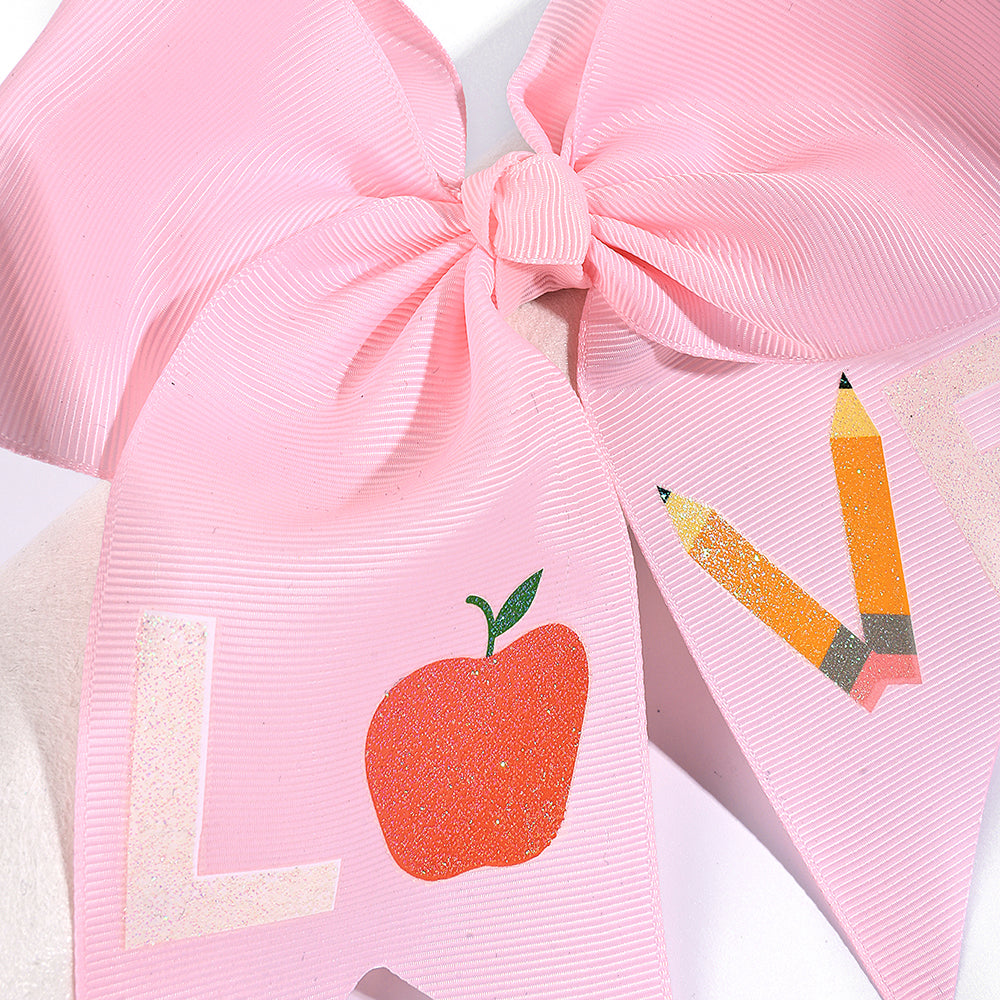 12Pcs Back To School Cheer Bows With Clips