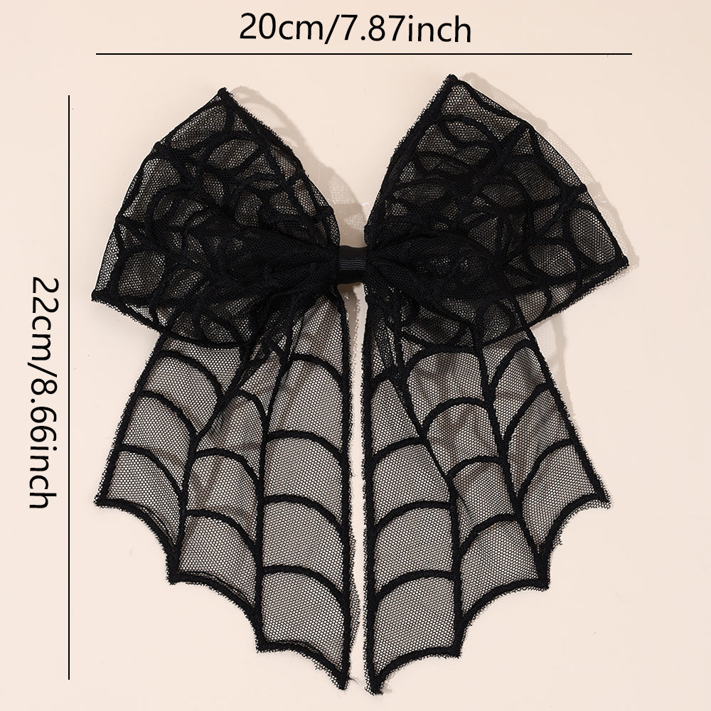 Mesh Boutique Hair Bow Clip Halloween Hair Clip for Girls Kids