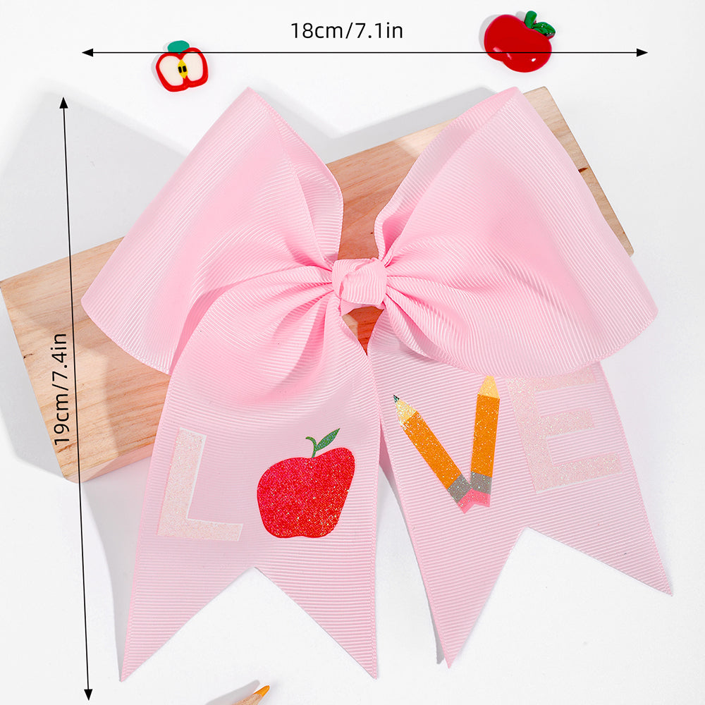 12Pcs Back To School Cheer Bows With Clips