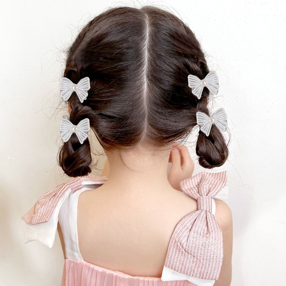 CN 4Pcs Lace Butterfly Hair Clip