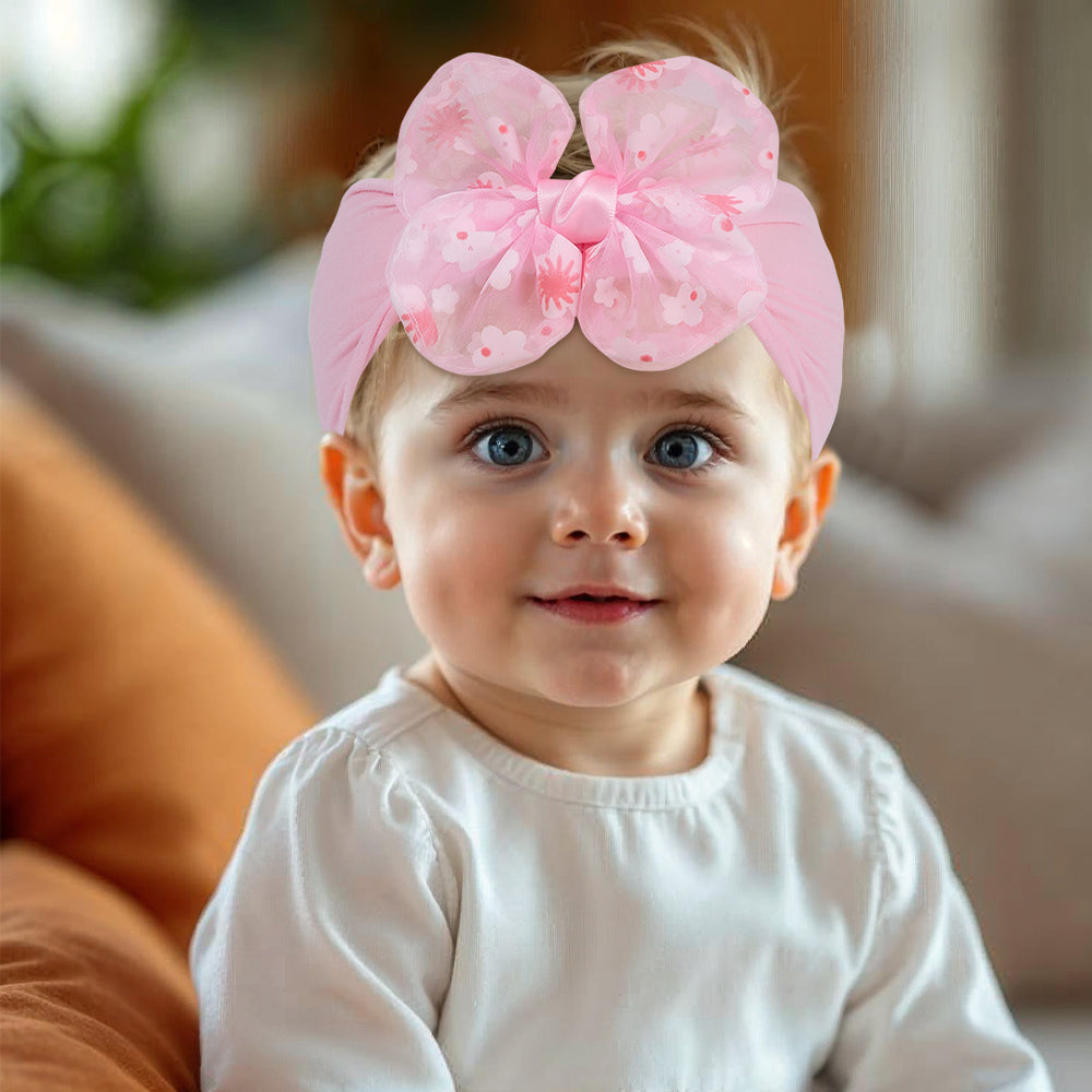 Baby Bow Knot Elastic Hairband Flower Infant Headband for Baby