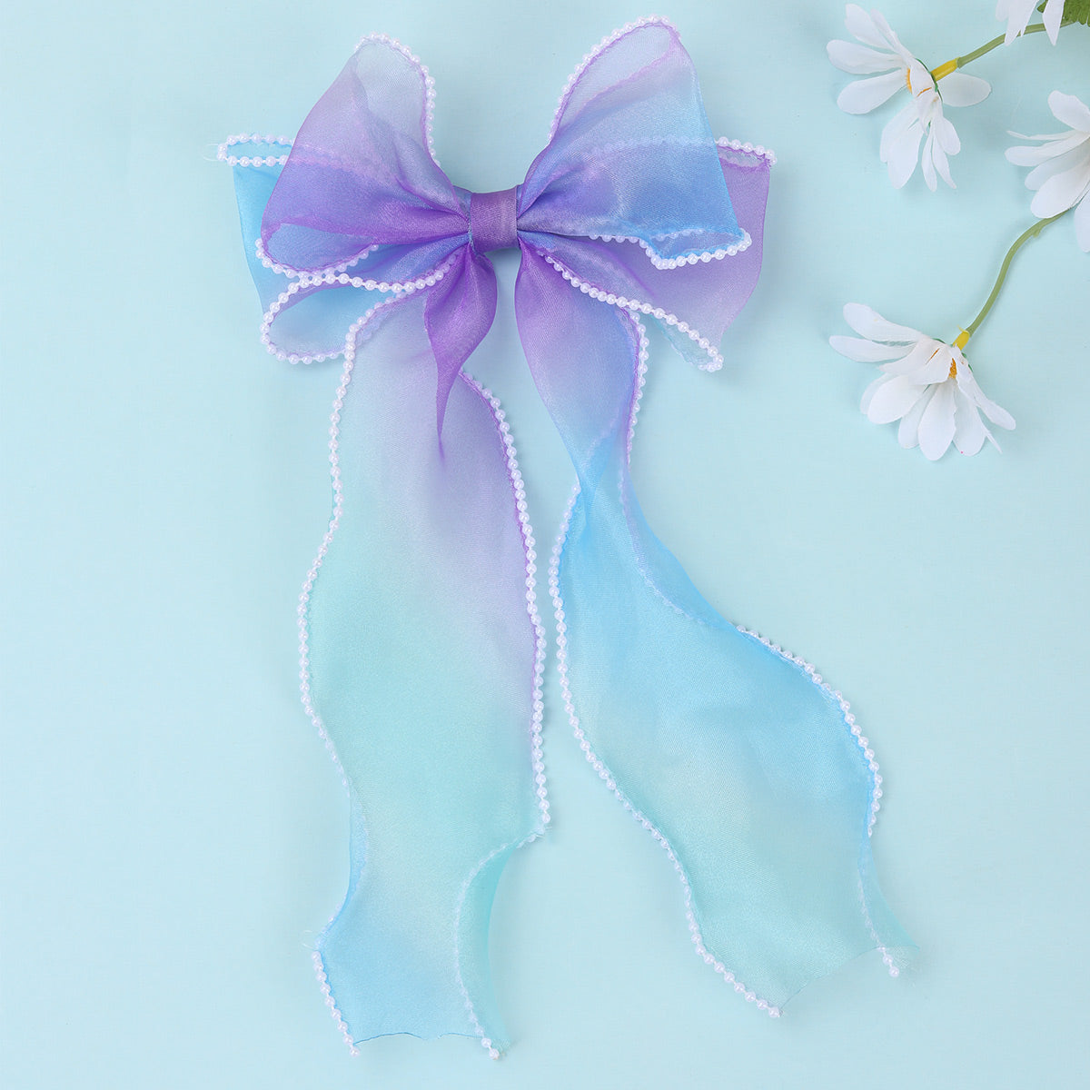 Pearl large Hair Bow Clips for Women