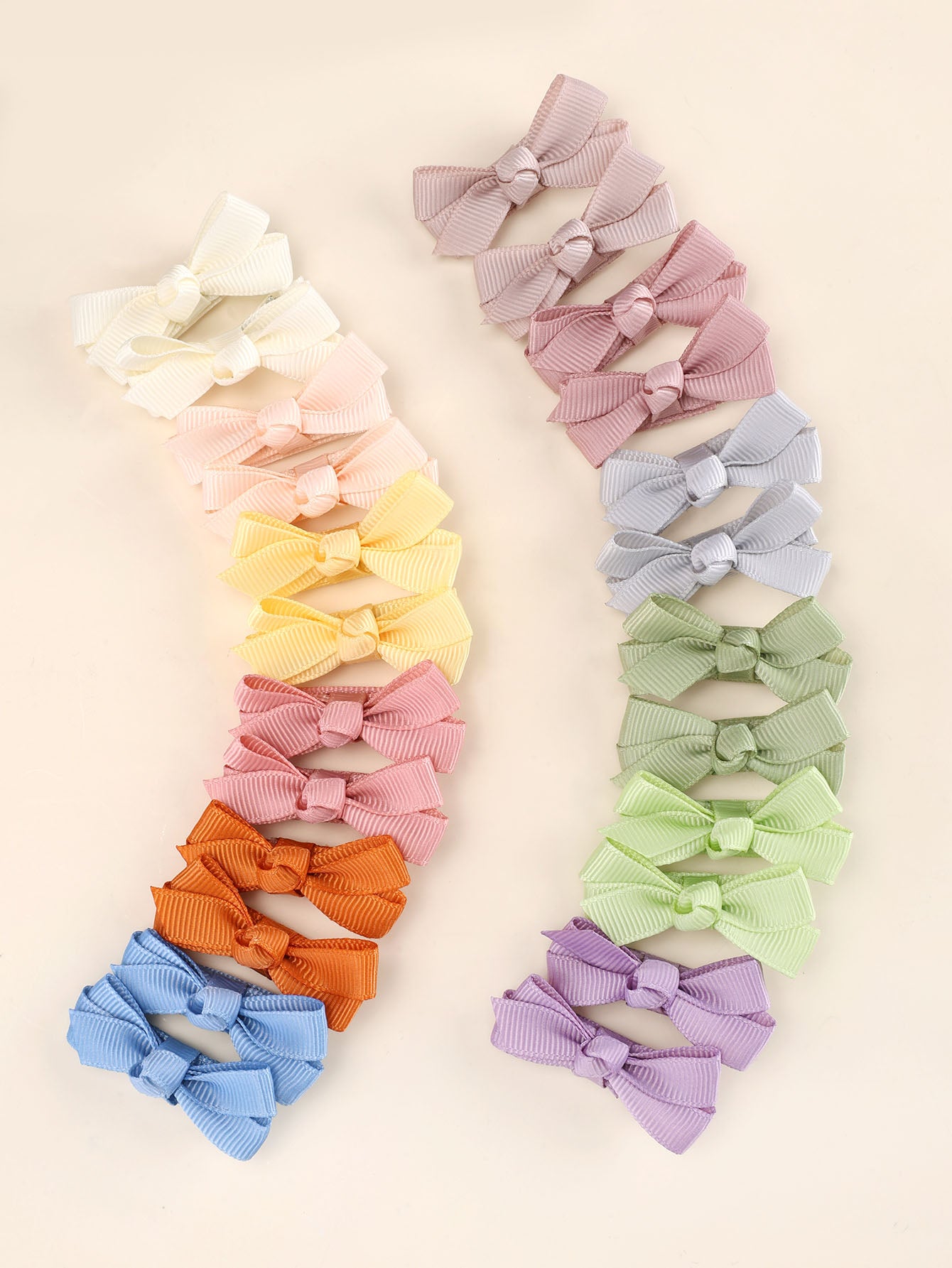 24Pcs Small Hair Bow Clip Set
