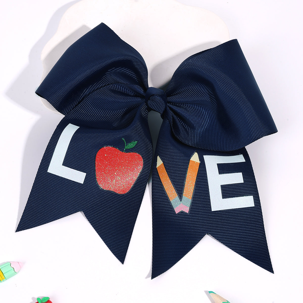 12Pcs Back To School Cheer Bows With Clips
