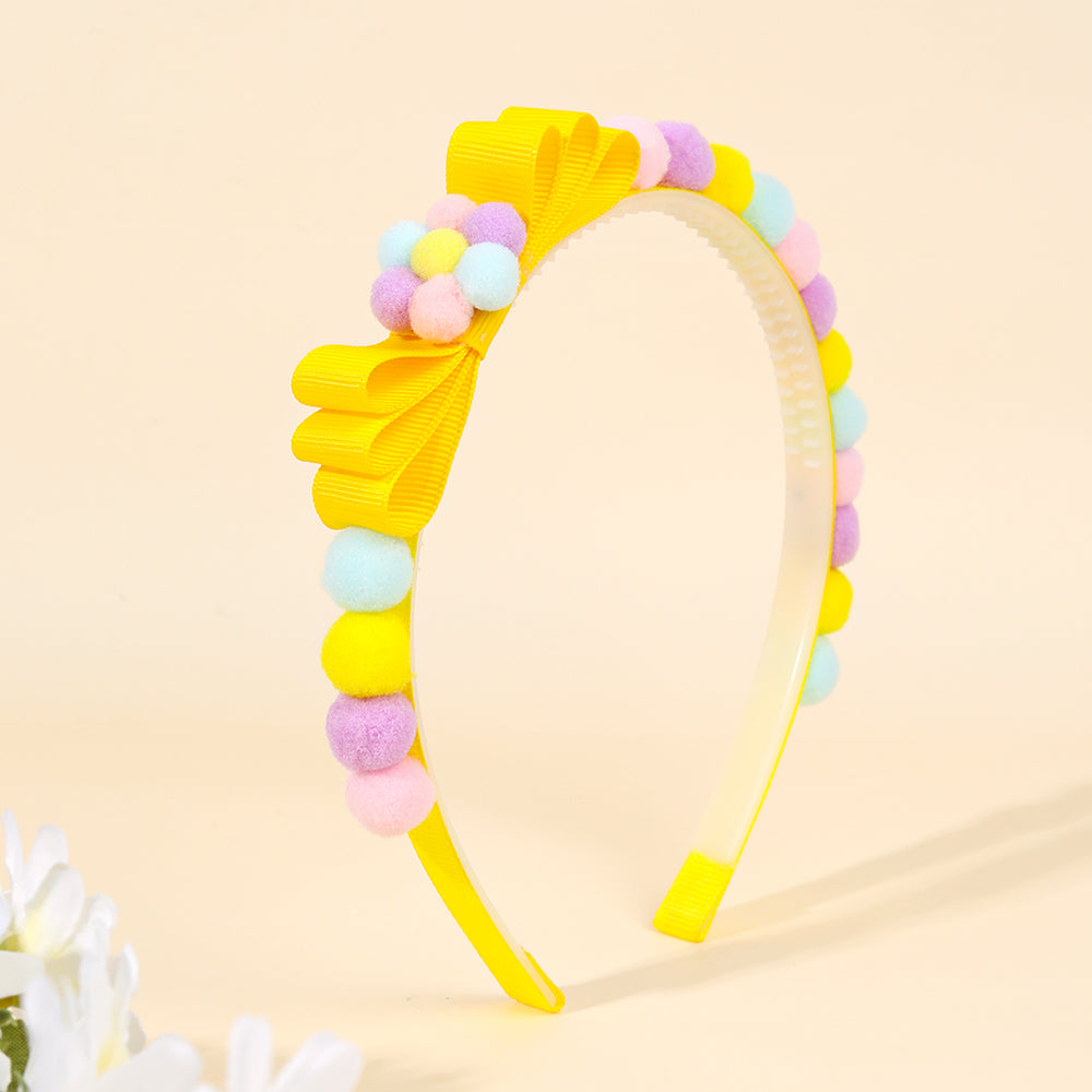 20Pcs Colorful Pompom Headband for Girls