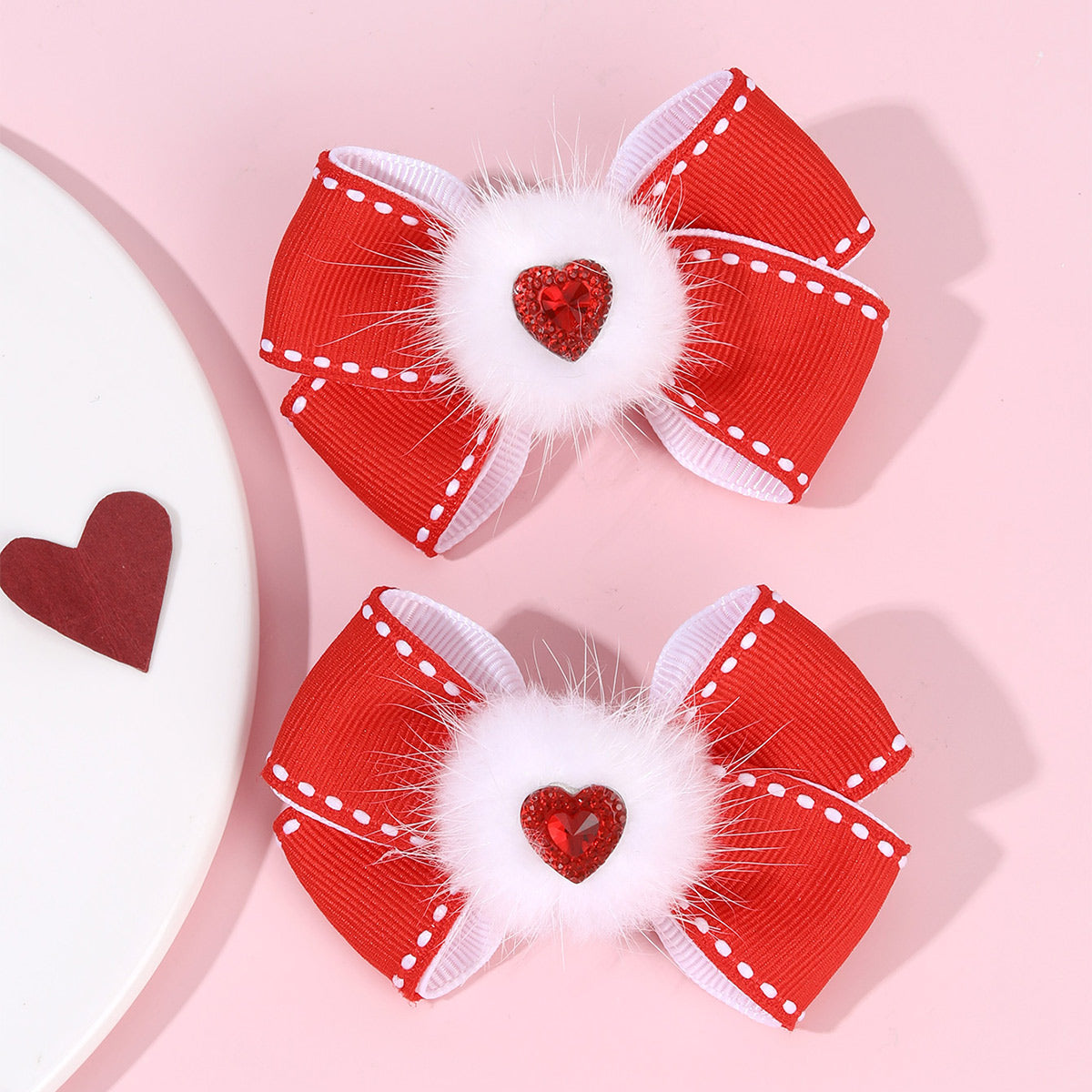 2Pcs XOXO Valentine's day Hair Bow Accessories(13Design Available)