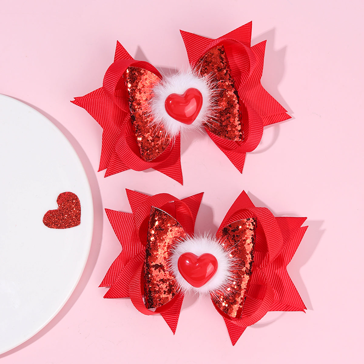 2Pcs XOXO Valentine's day Hair Bow Accessories(13Design Available)