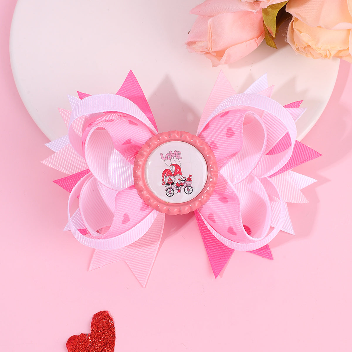 20Pcs Wholesale Valentine's Days Hair Bow Clips