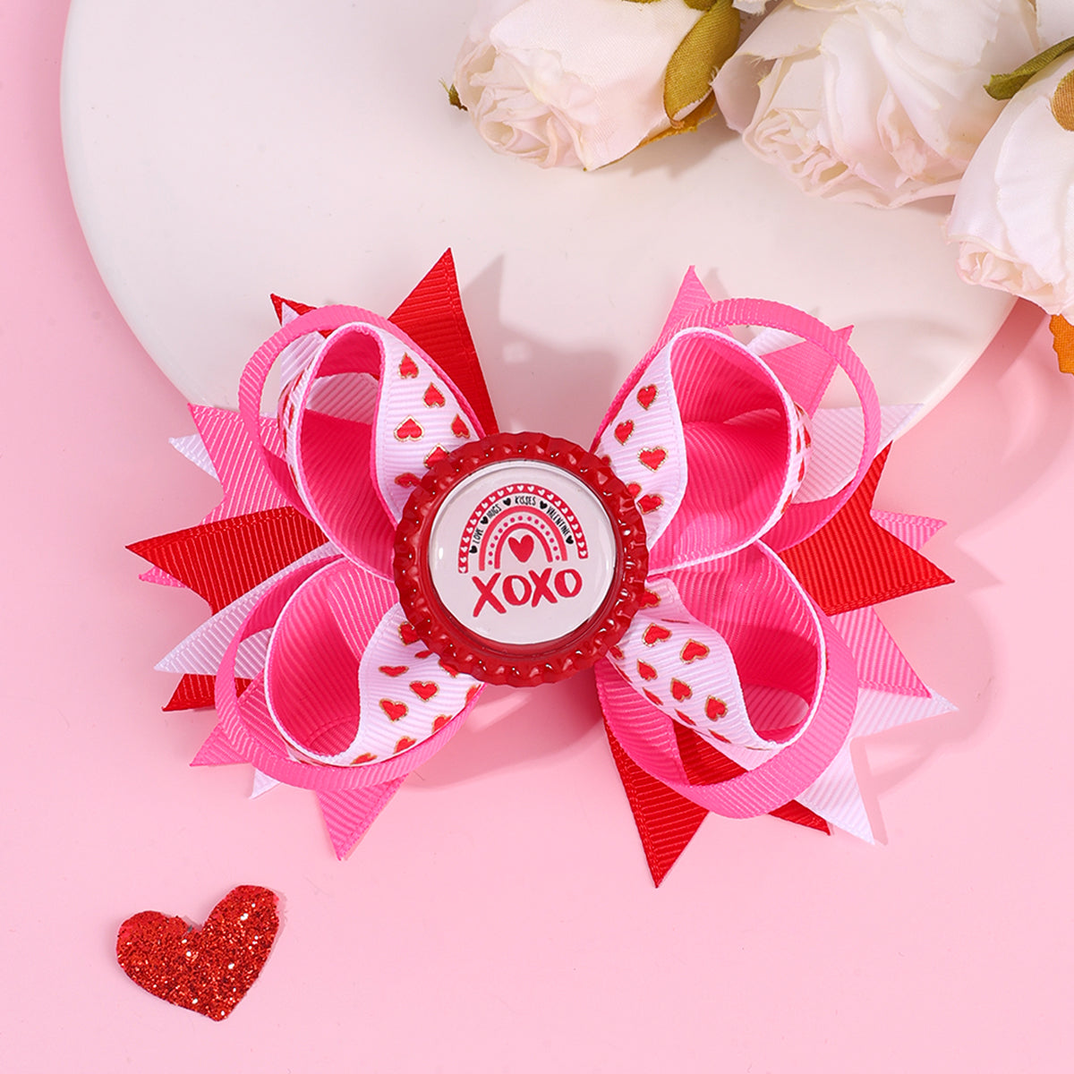 20Pcs Wholesale Valentine's Days Hair Bow Clips