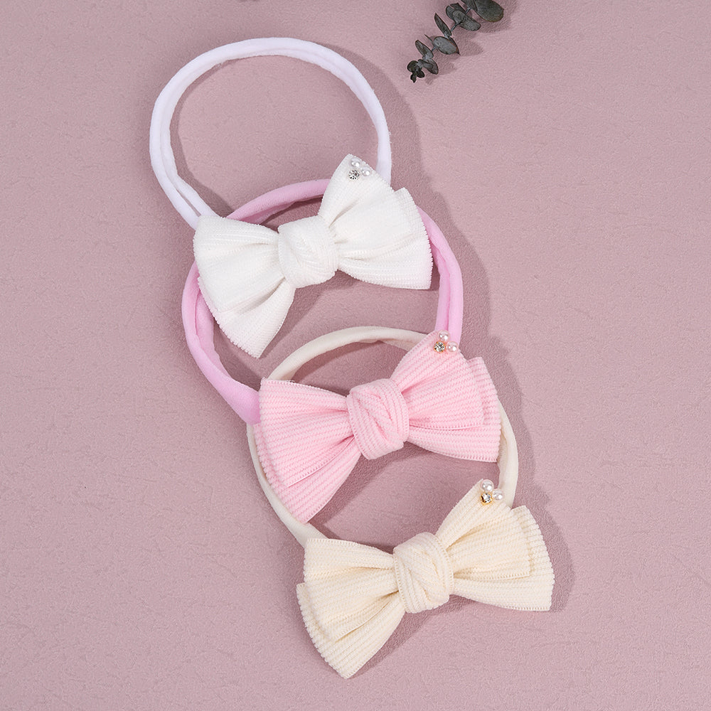 Baby Flower Nylon Headband Fabric Hair Bow Hairband Toddler