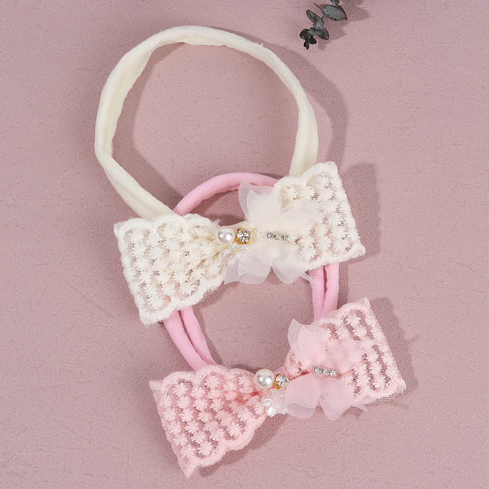 Baby Flower Nylon Headband Fabric Hair Bow Hairband Toddler