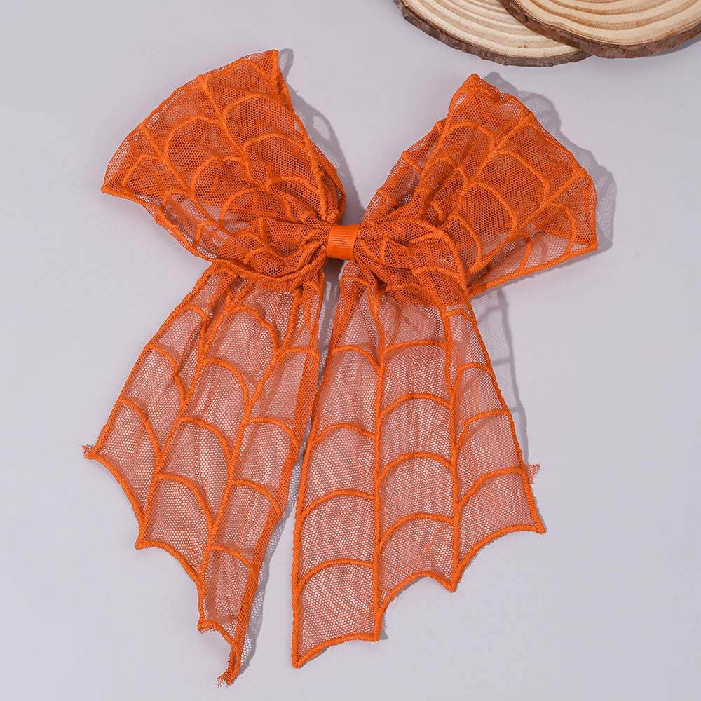 Mesh Boutique Hair Bow Clip Halloween Hair Clip for Girls Kids