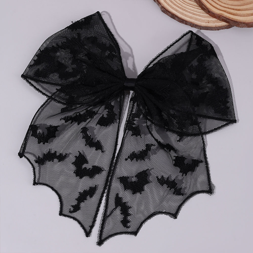 Mesh Boutique Hair Bow Clip Halloween Hair Clip for Girls Kids