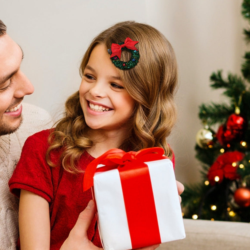 2pcs Christmas Hair Clips