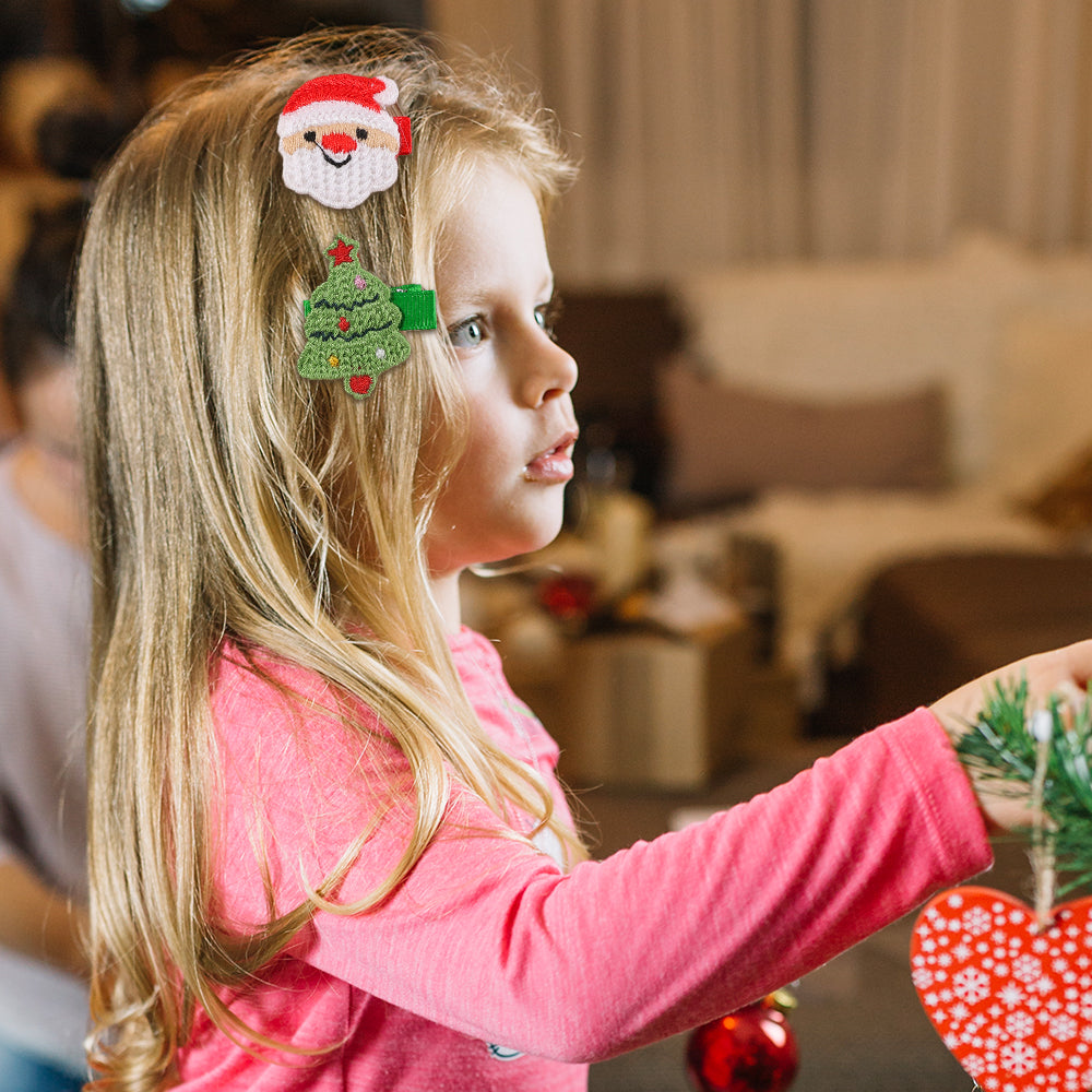 8Pcs Christmas Hairpins Hair Clips