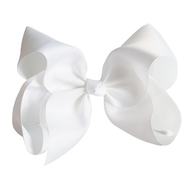 8 Inches Oversized Solid Color Hair Bows