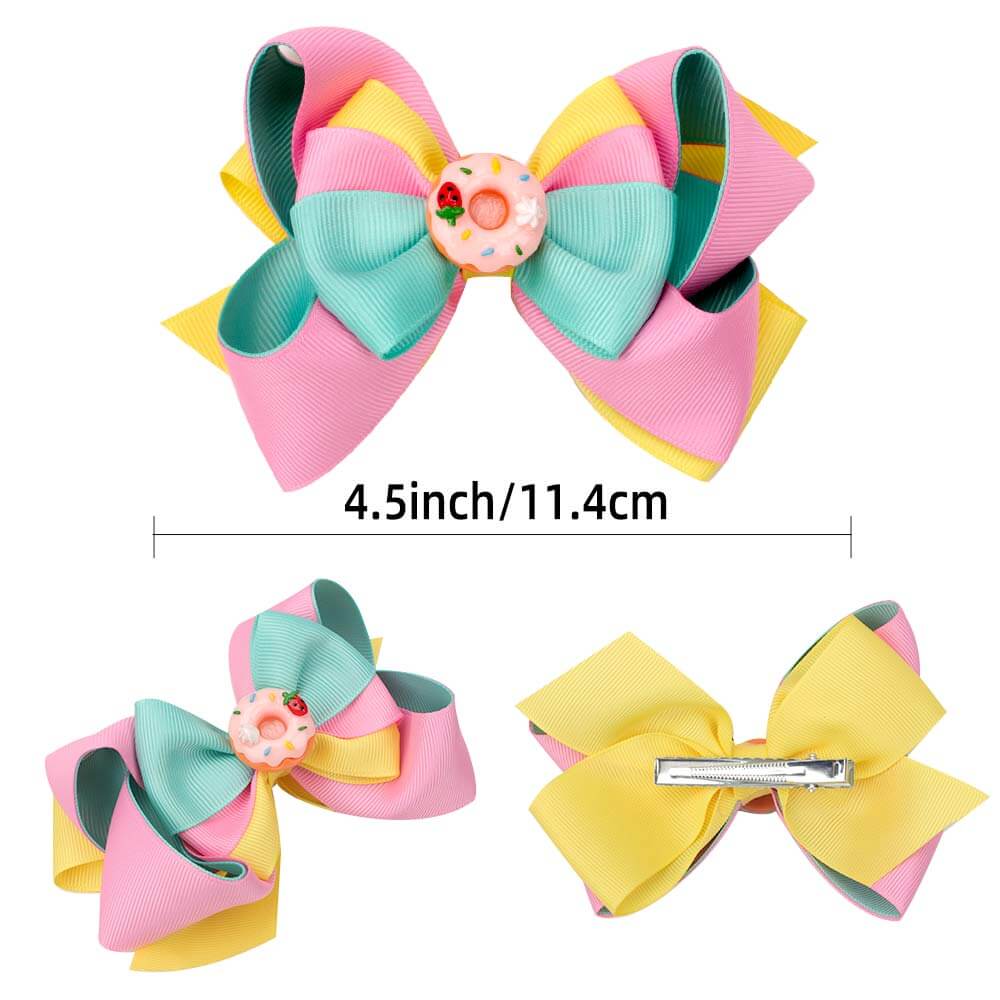 donut hair bow for girl