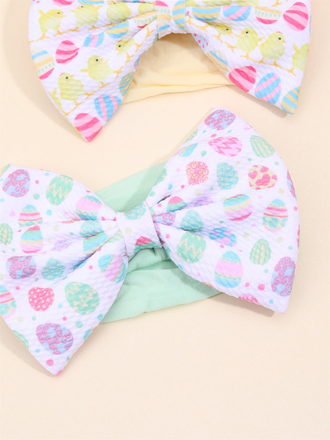 2PCS Easter Eggs Bullet Fabric Baby Headbands