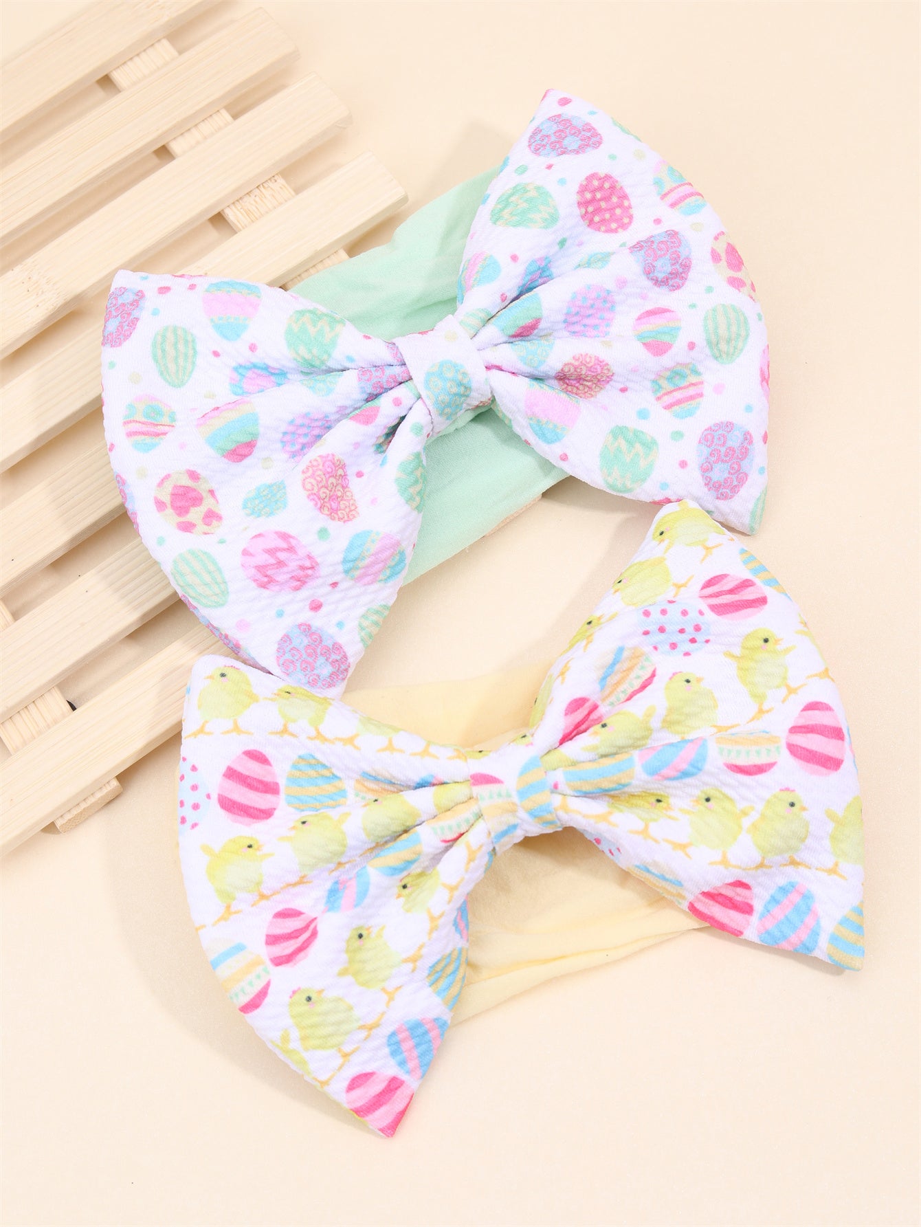2PCS Easter Eggs Bullet Fabric Baby Headbands