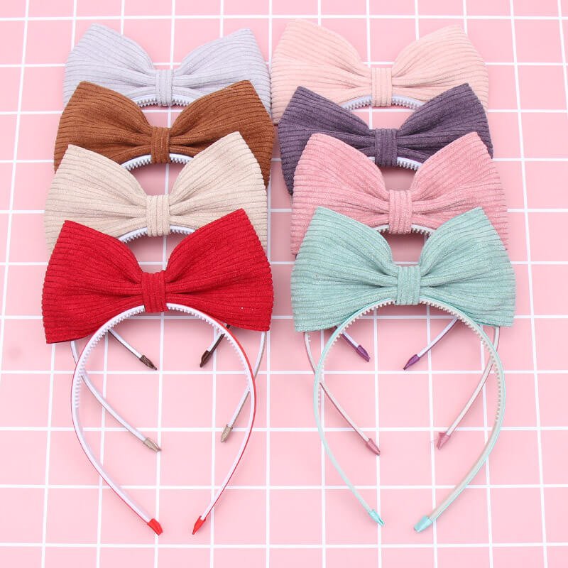 Corduroy Bows Winter Headbands
