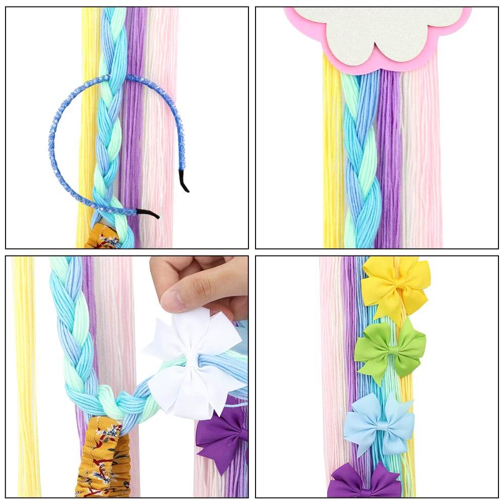 Rainbow and Cloud Hair Bow Holder