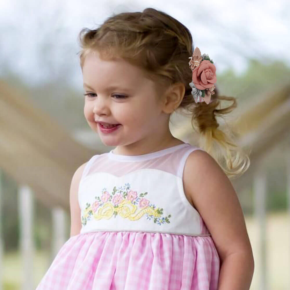 3pcs/set Artificial Flower Hair Bows