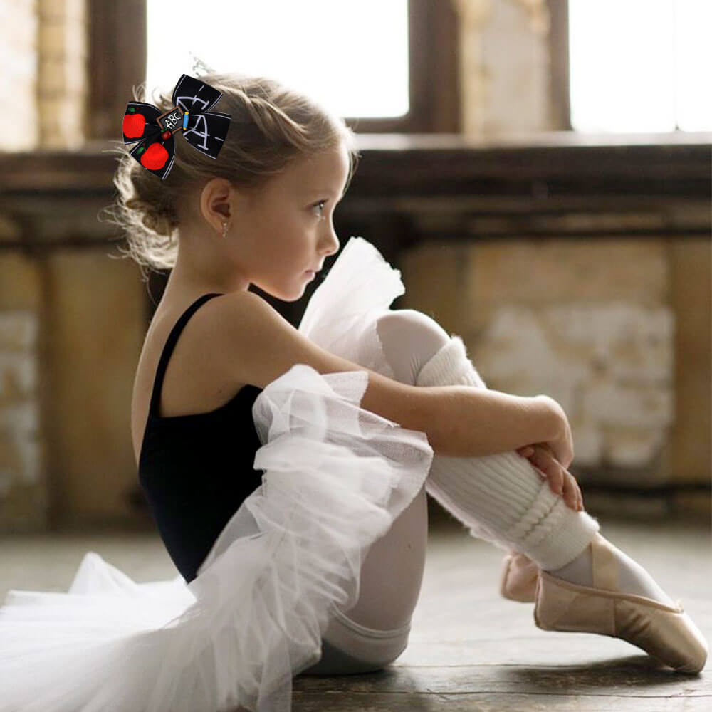 ABC Back to School Apple Hair Clip