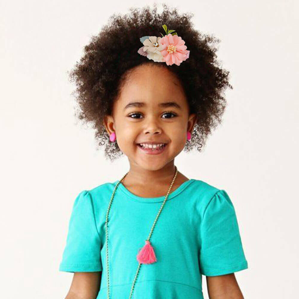 Flower Hair Clips for Little Girls-3pcs