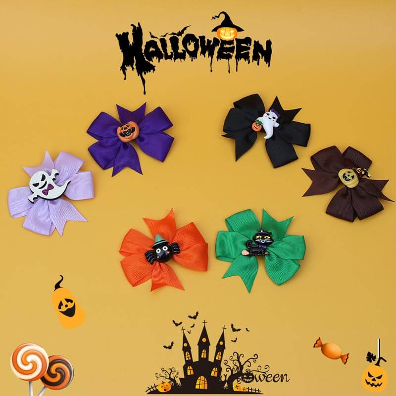 60pcs Halloween Pinwheel Hair Bows