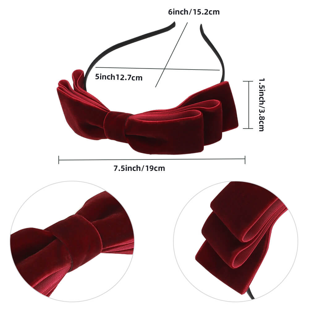 Vintage Velvet Bow Lady Headbands