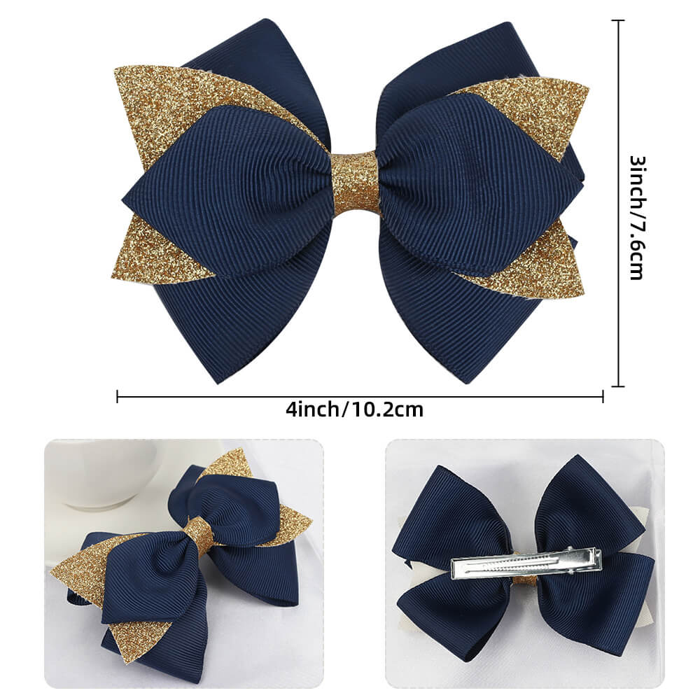 Glitter Grosgrain Girl Hair Bows