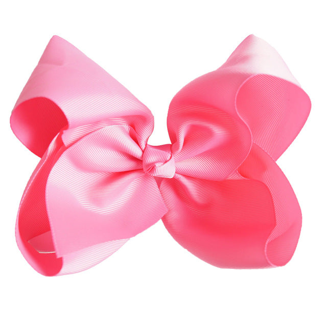 8 Inches Oversized Solid Color Hair Bows