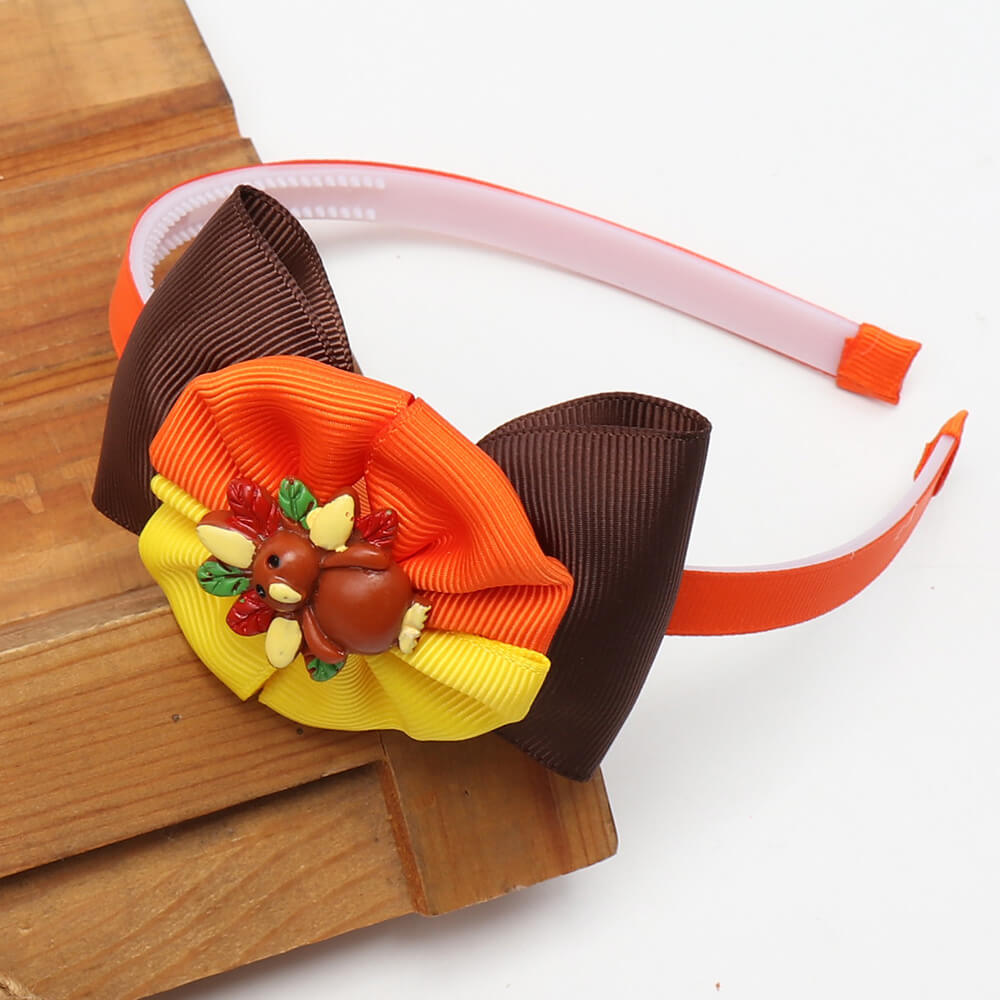 Thanksgiving Turkey Bows Headband