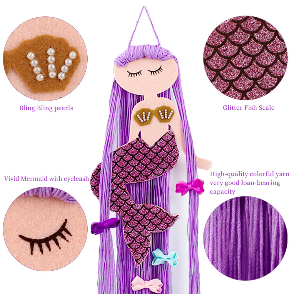 Cute Mermaid Hair Bow Holder