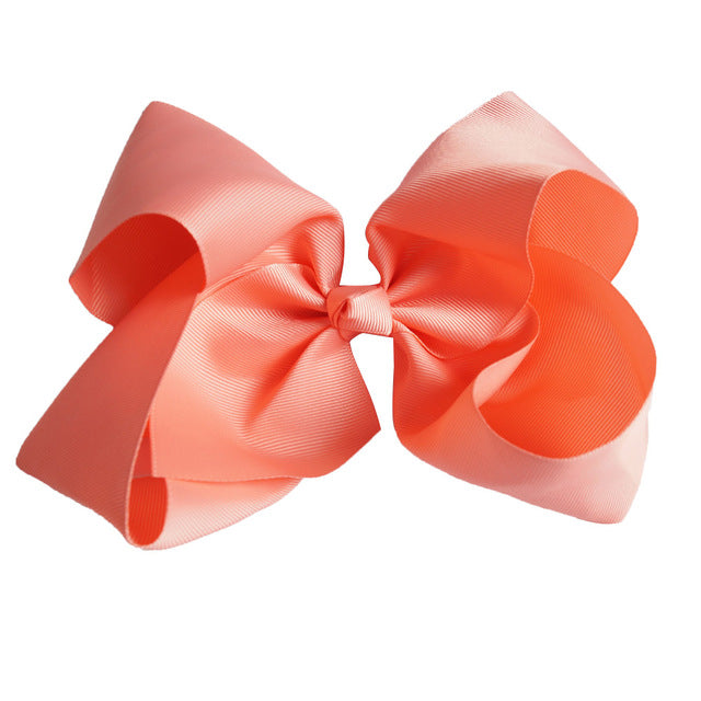 8 Inches Oversized Solid Color Hair Bows