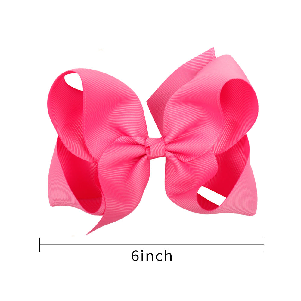 30PCS 6 inch Solid Color Hair Bows
